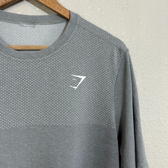Gymshark Vital Seamless T Shirt Mens XL Gray Athleisure Short Sleeve - Picture 4 of 5